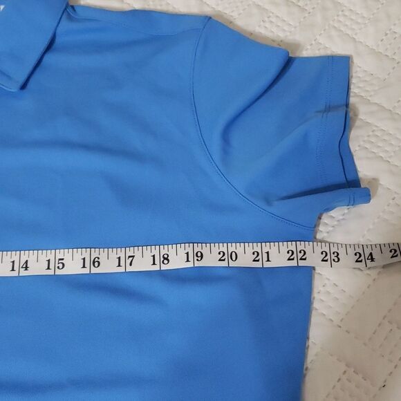 Lady Hagen. NWT. Blue, 4 Button Shirt; Short Sleeve; Point Collar. SZ XL - Picture 8 of 15